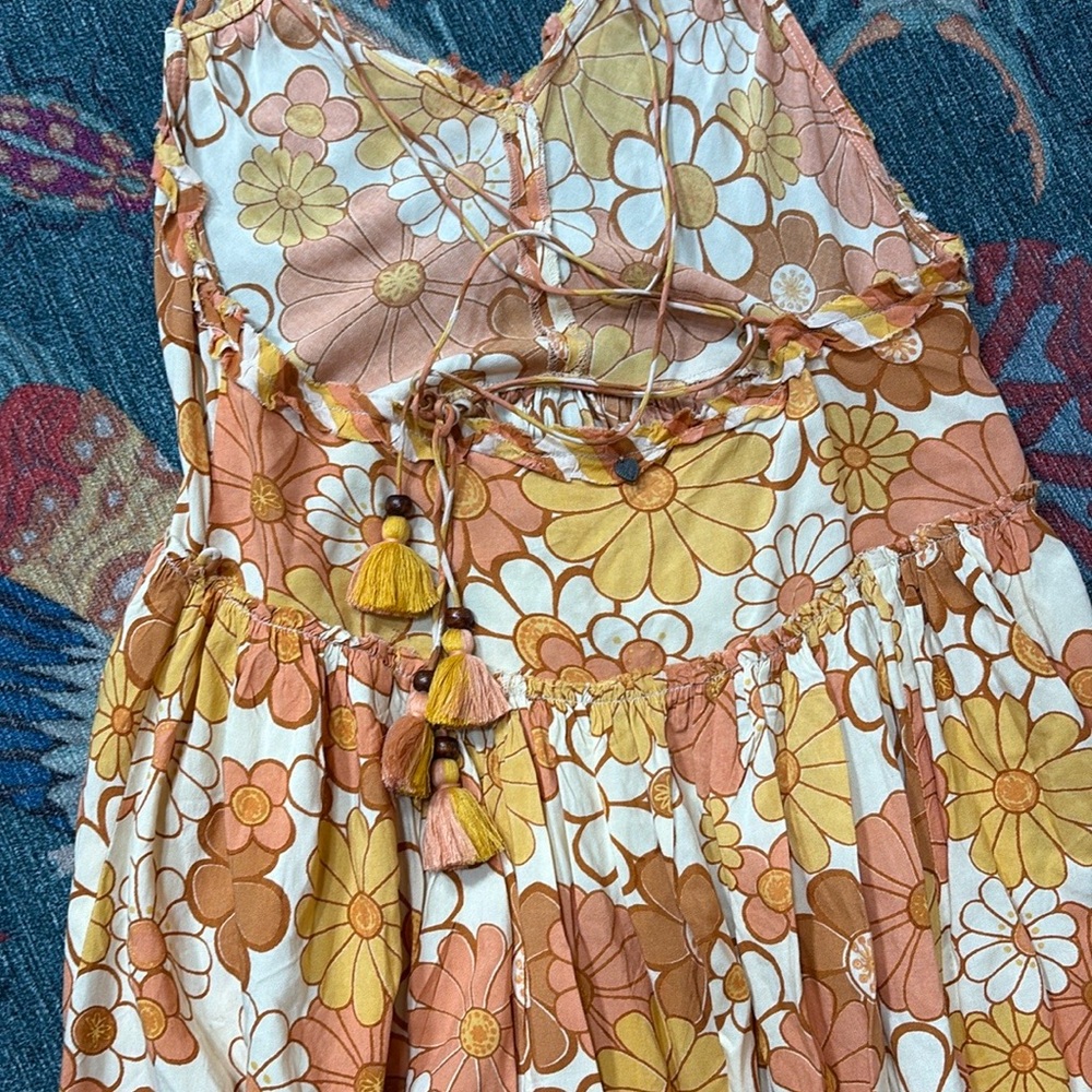 Stunning Z & L floral fit & flare boho mini dress M - Picture 8 of 10